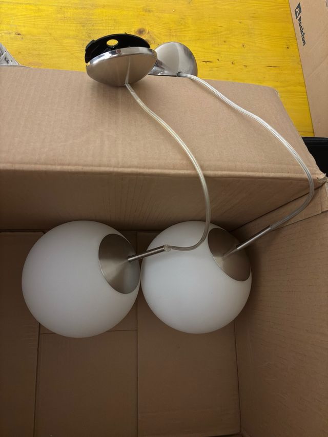 Lámparas colgantes redondas de cristal