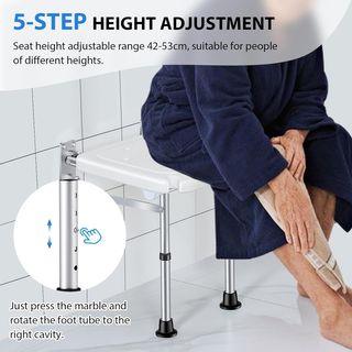 Silla Ducha Plegable Pared con Asa