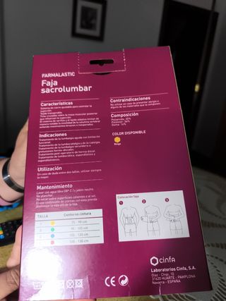 Faja Sacrolumbar Farmalastic Talla Única Beige
