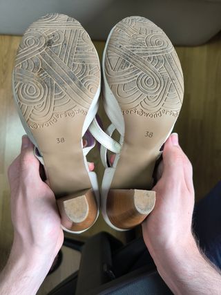 Zapatos de tacón vintage blanco marfil