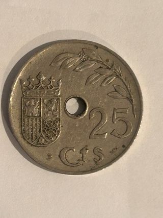 Moneda 25 cts España 1937