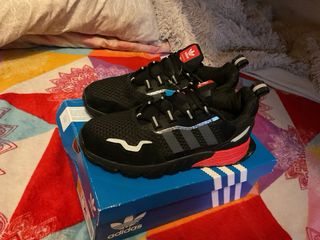 Adidas ZX Boost 1K Zapatillas Negras Rojas nuevas 
