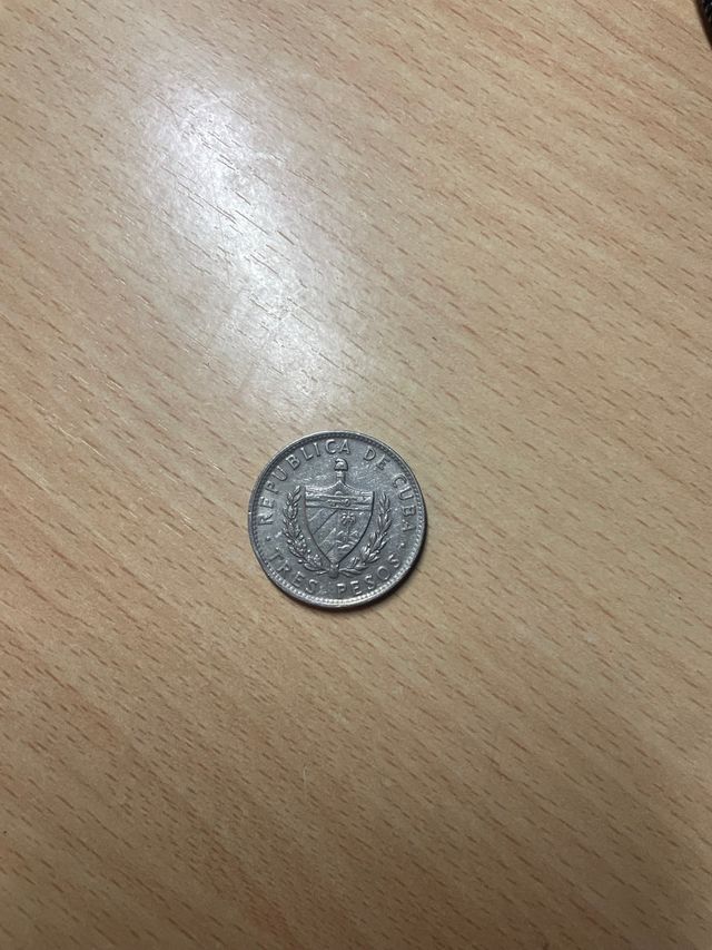 Moneda 3 Pesos República de Cuba