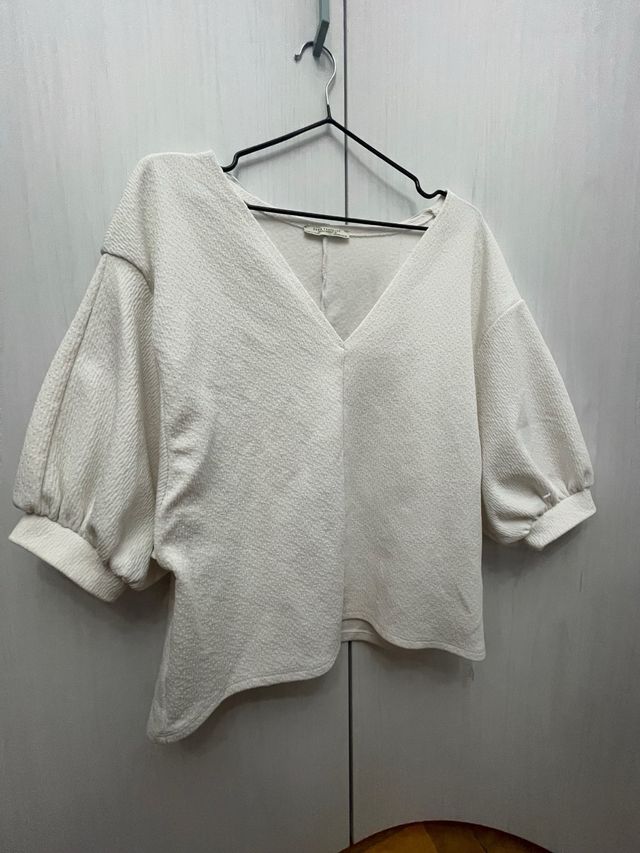 Jersey blanco mangas cortas