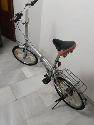 Bicicleta plegable Racer plateada