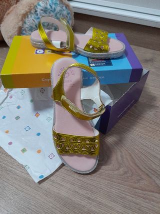 Sandalias Pablosky Niña Talla 34 Doradas