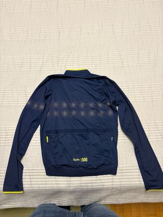 Chaqueta ciclismo Rapha azul y amarillo