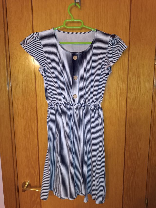 Vestido rayas azul y blanco