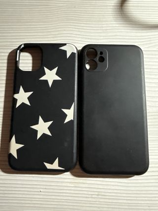 2 Fundas iPhone 11 Estrellas y Negra