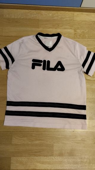 Camiseta Fila rosa y negra talla S