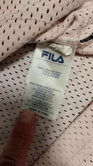 Camiseta Fila rosa y negra talla S