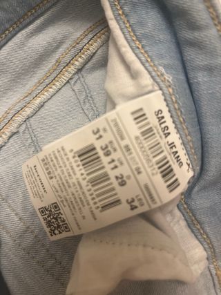 Vaqueros SSLSA mujer con detalles brillantes