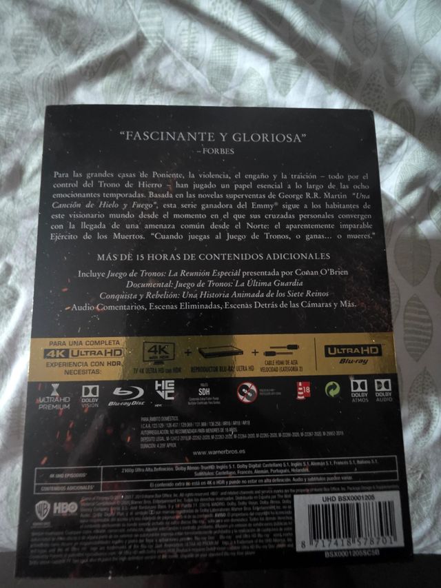 Juego de Tronos 4K Blu-ray Colección Completa