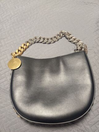 Borsa Stella McCartney Frayme in oro nero