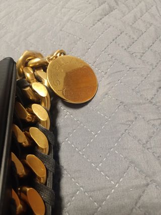 Borsa Stella McCartney Frayme in oro nero