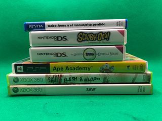 Lote 6 Videojuegos PS Vita, DS, PSP, Xbox 360