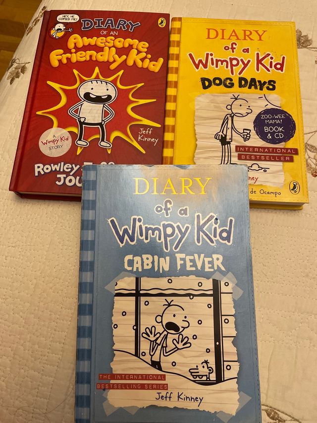 3 libros de El Diario de Greg en inglés