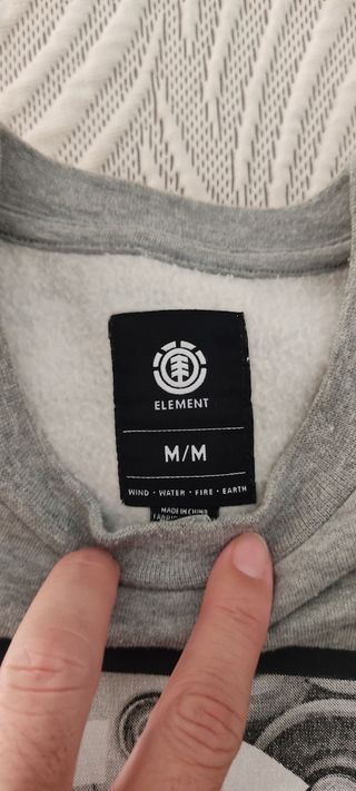 Sudadera Element Gris con Logo