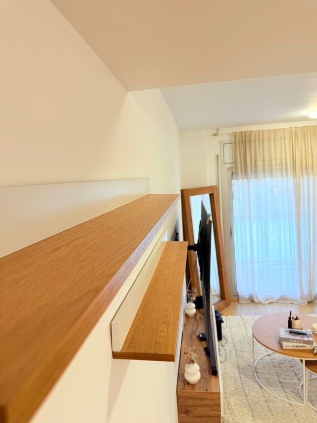 Estante Abilen Roble y Blanco