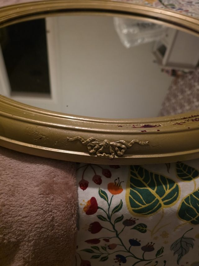 Espejo Redondo Vintage Dorado