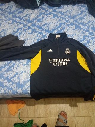 Sudadera Real Madrid Adidas Negra y Amarilla