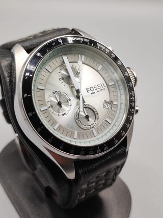 Reloj Fossil Cronógrafo Plata y Negro