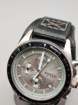 Reloj Fossil Cronógrafo Plata y Negro