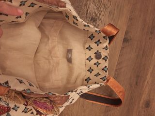 Bolso de tela con flores