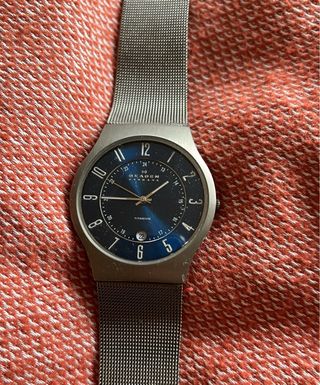 Reloj Skagen Titanium Azul y Plateado