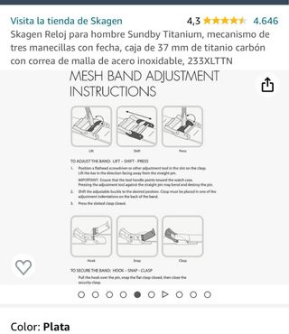 Reloj Skagen Titanium Azul y Plateado