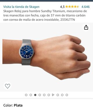 Reloj Skagen Titanium Azul y Plateado