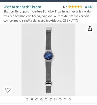 Reloj Skagen Titanium Azul y Plateado