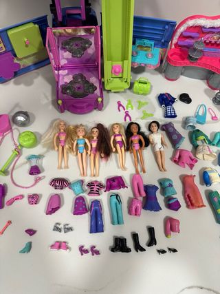 Lote de muñecas y accesorios Polly Pocket