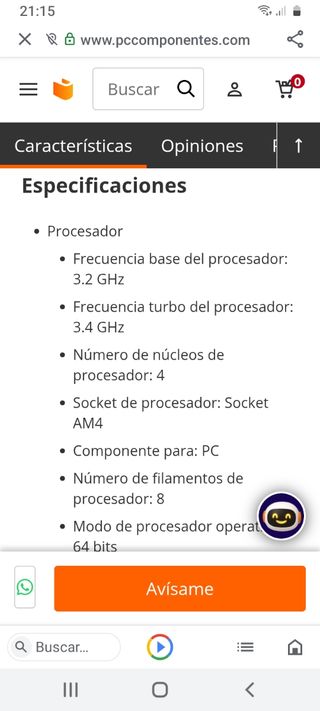 CPU Ryzen 5 3.2GhZ