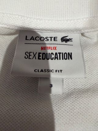 Camiseta Polo Lacoste Blanca Talla S
