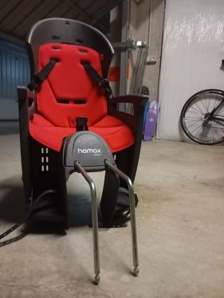 Silla bici niño Hamax Smiley roja