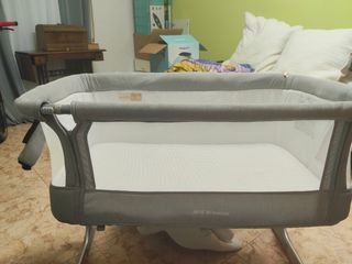 Cuna colecho gris