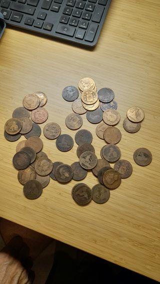 51 Monedas Cobre 10 Céntimos