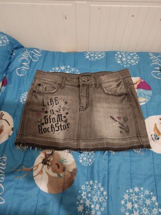 Falda vaquera gris mujer Talla 38