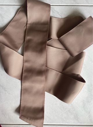Nastro raso beige/marrone donna