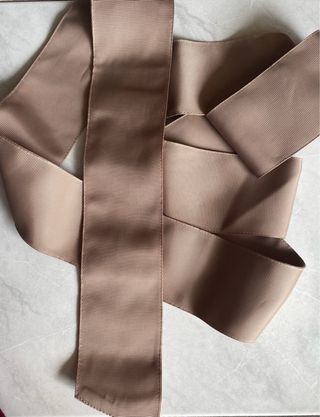 Nastro raso beige/marrone donna