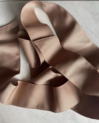 Nastro raso beige/marrone donna