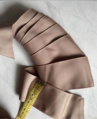 Nastro raso beige/marrone donna