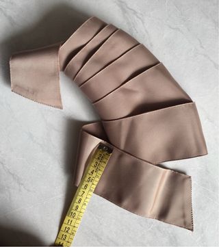 Nastro raso beige/marrone donna