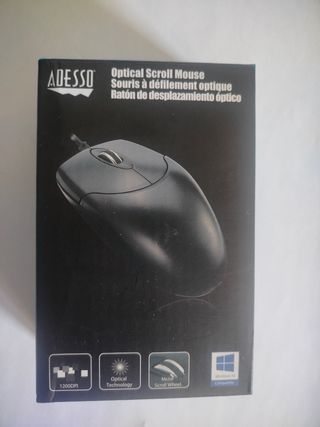 Ratón Óptico ADESSO PS/2 Negro
