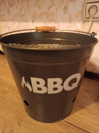 Barbacoa Portátil BBQ Metal y Madera
