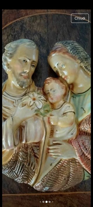 Sacra Famiglia in gesso