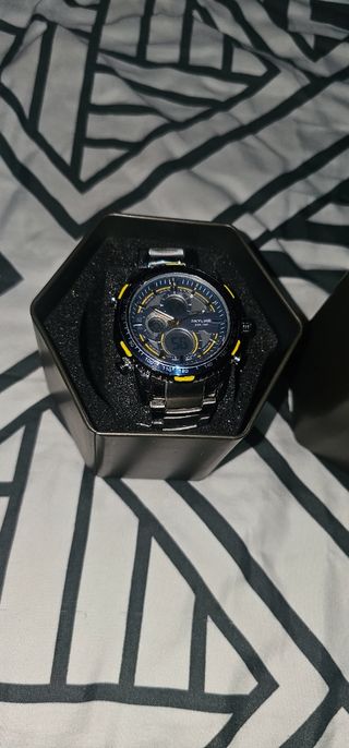 Reloj SKYLINE Negro y Plateado