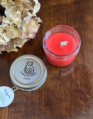 Candela in cera di oliva – Profumo di Fragola