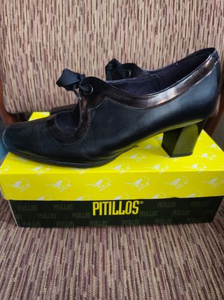 Zapatos Pitillos Talla 38 Tacón Invierno
